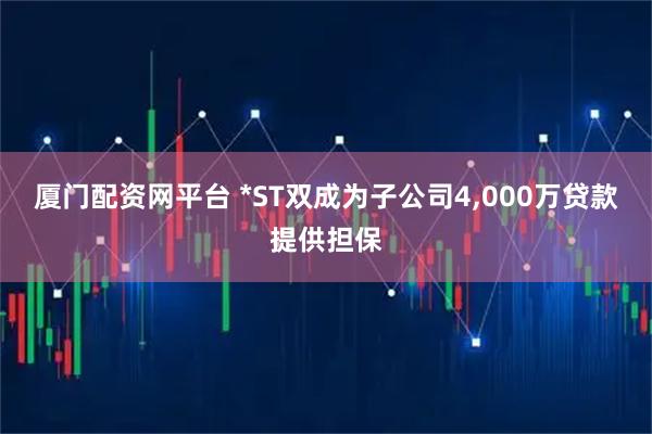 厦门配资网平台 *ST双成为子公司4,000万贷款提供担保