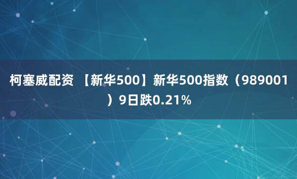 柯塞威配资 【新华500】新华500指数（989001）9日跌0.21%